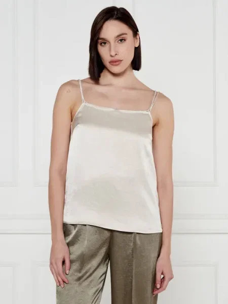 Top Marc Cain din satin bej