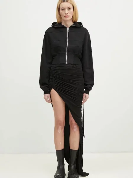 Rick Owens bluza Collage Gimp z kapturem gładka czarny
