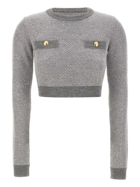 Pulover Elisabetta Franchi tricotate gri