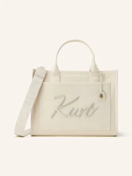 Kurt Geiger Torebki Kobieta ONE SIZE Kurt Embroidered Tote biały