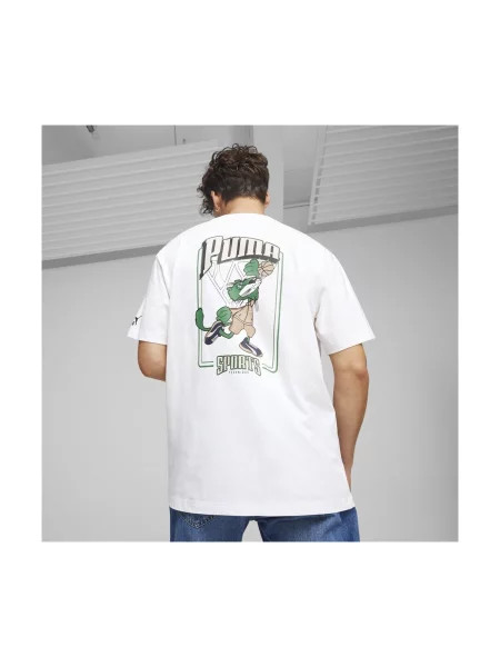 Puma T-shirt For The Fanbase Graphic Relaxed Fit bijela