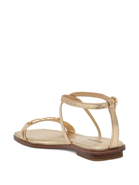 Top Michael Michael Kors din piele cu bretele cu șireturi roz