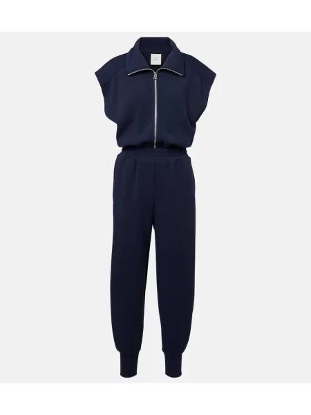 Salopetă Varley din jerseu albastru