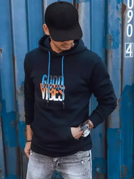 Bluza ocieplana z kapturem Dstreet granatowa