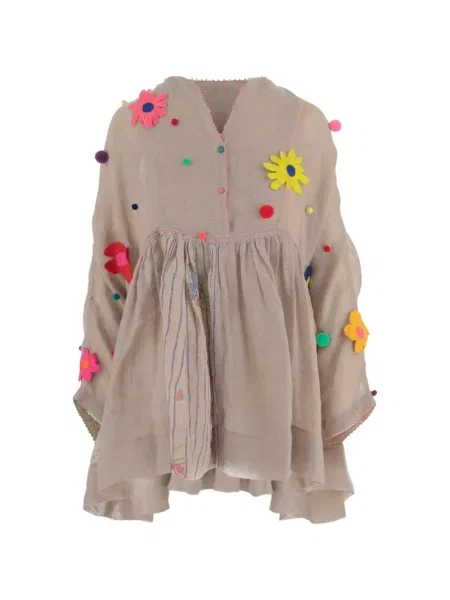 Sukienka mini Pero w kwiatki z naszywkami