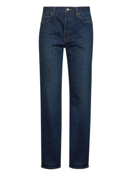 Blugi drepți Saint Laurent cu 5 buzunare albastru