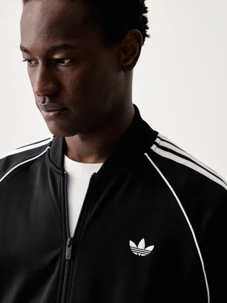 Суичър с цип Adidas Originals черно