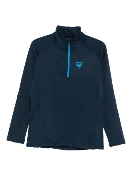Geacă Rossignol din fleece de jumătate de fermoar albastru