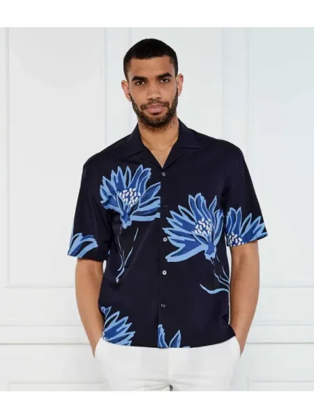 BOSS BLACK Cămașă | Relaxed fit negru