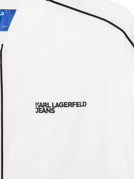 Дънково яке Karl Lagerfeld Jeans с принт бяло