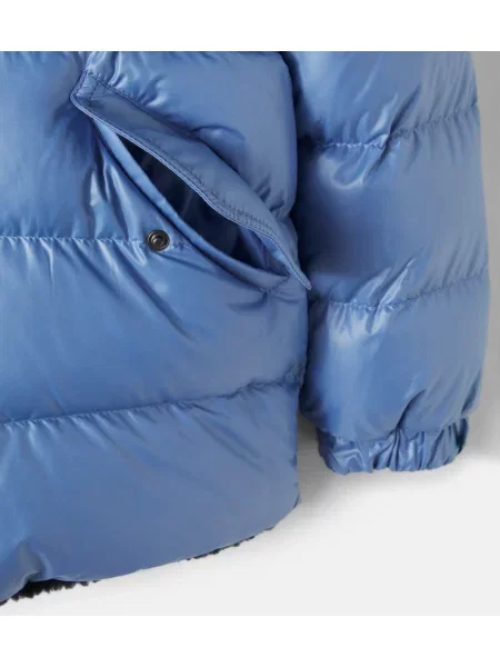 Pūkinė striukė Moncler Enfant mėlyna