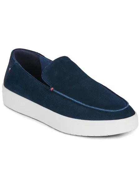 Pantofi loafer Tommy Hilfiger din piele de căprioară albastru