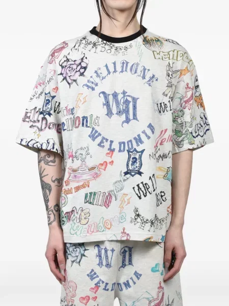 Tricou We11done cu imagine gri