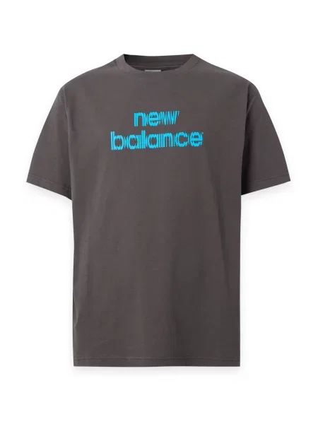 New balance Tričko režná / azurová tmavě šedá