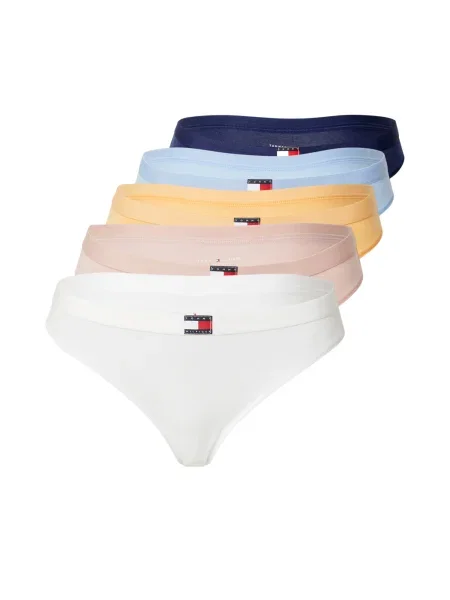Tommy Hilfiger Set 5 perechi de chiloți tanga Colorat alb