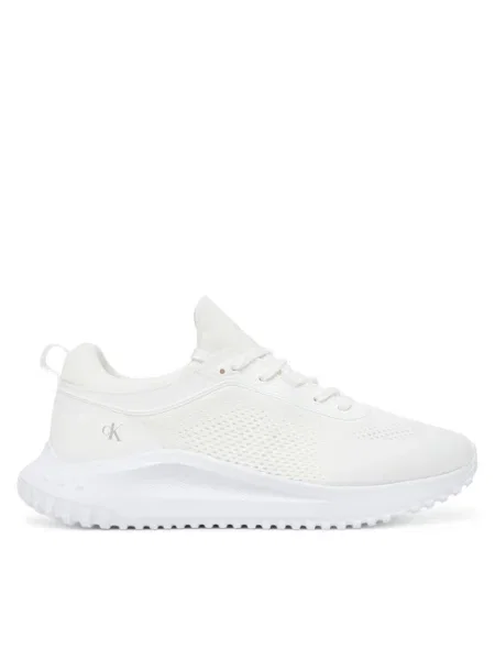 Dámske topánky Calvin Klein Eva Runner Sock Mg Tech Mix triple bright white biela