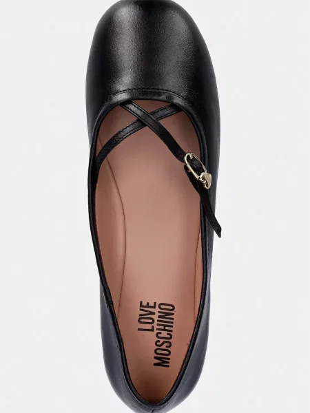 Шкіряні балетки Love Moschino