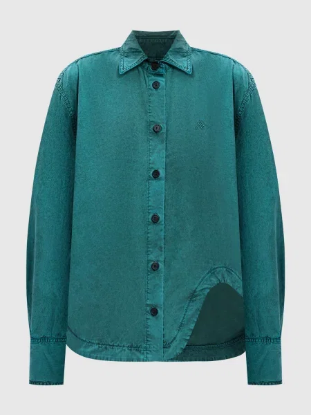 Рубашка The Attico зеленая