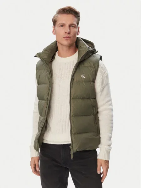 Calvin Klein Jeans Жилетка за костюм Каки