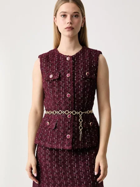 Marciano by Guess vestă pentru femei cu amestec de lână GENEVE