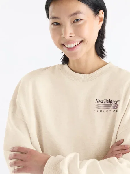 Махровый свитшот New Balance белый