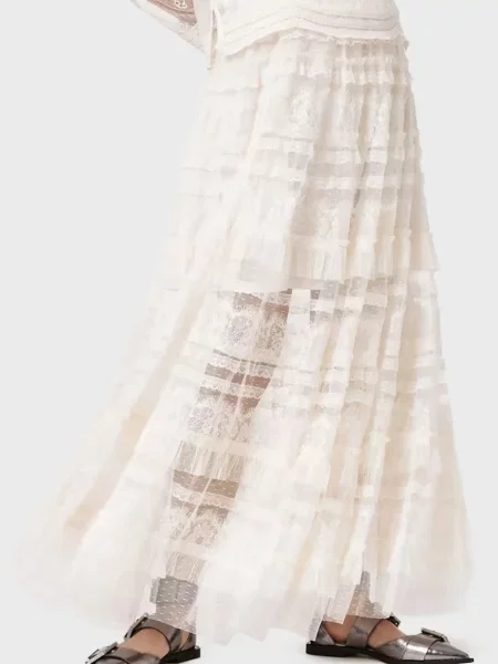 Спідниця Allsaints з тюлі біла