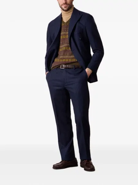 Dvouřadý oblek Brooks Brothers modrý