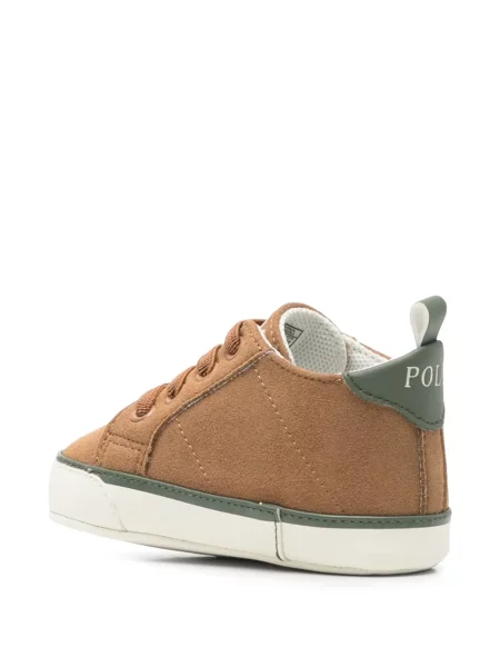 Sneakersy dziecięce Polo Ralph Lauren brązowe
