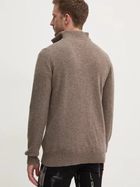 Barbour sweter wełniany beżowy