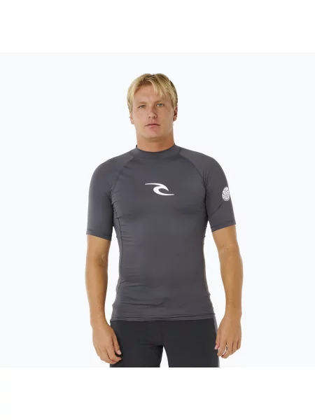 Tricou de înot pentru bărbați Rip Curl Waves Upf Perf charcoal grey gri