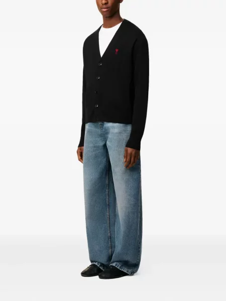 Cardigan Ami Paris de lână negru