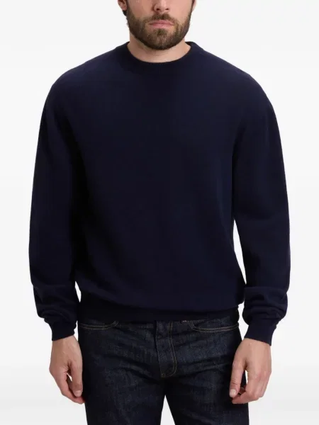 Pulover Woolrich cu decolteu rotund albastru