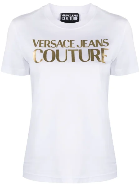 Tricou Versace Jeans Couture cu imagine alb