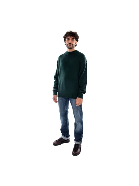 Sweter Lee z okrągłym dekoltem zielony