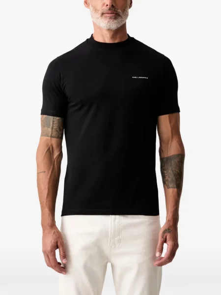 Tricou Karl Lagerfeld cu decolteu rotund negru