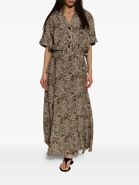 Fusta maxi Munthe cu imagine cu model leopard plic