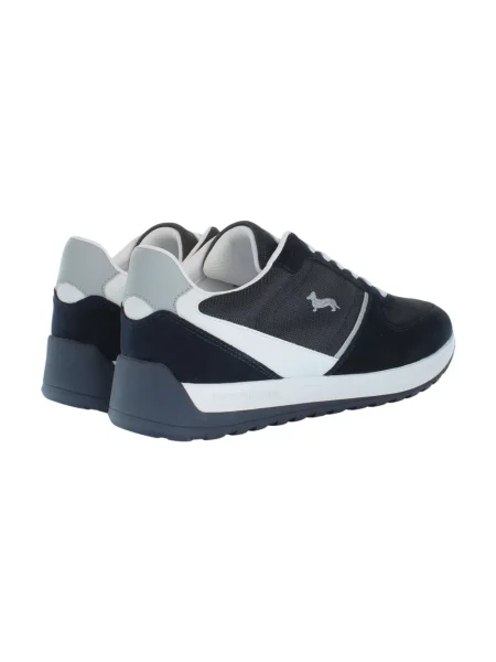 Sneakersy Harmont & Blaine zamszowe z logo niebieskie