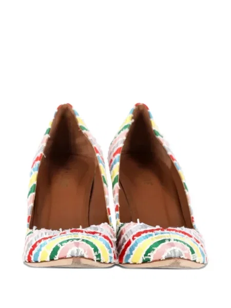 Pantofi cu toc Malone Souliers cu dungi alb
