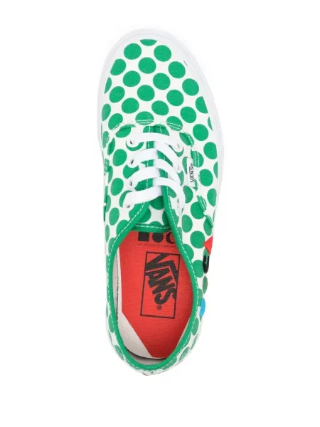 Sneakerși Vans Authentic cu buline verde