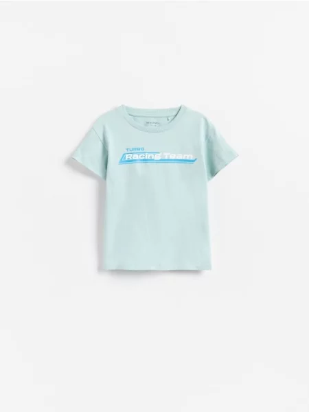 Reserved Tricou din cu imprimeu albastru-pal albastru