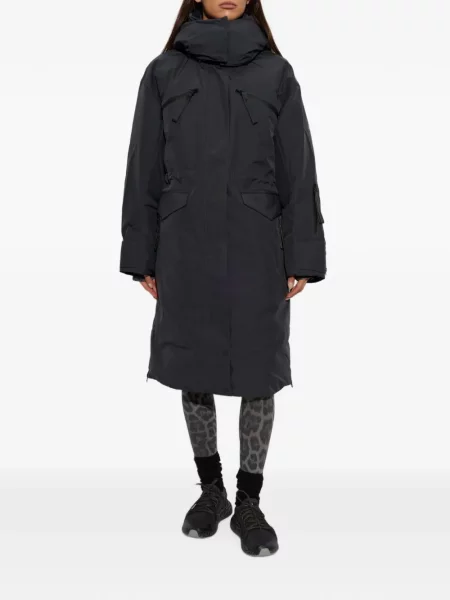 Палто Adidas By Stella Mccartney с качулка черно