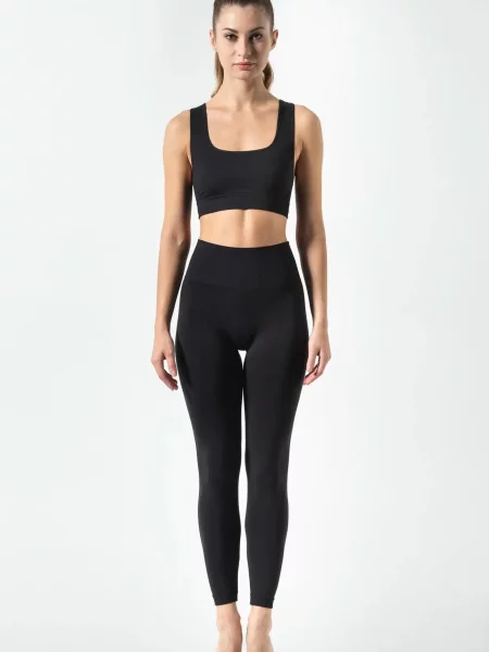 Legginsy modelujące z wysokim stanem Omm Yoga by Risalti czarne