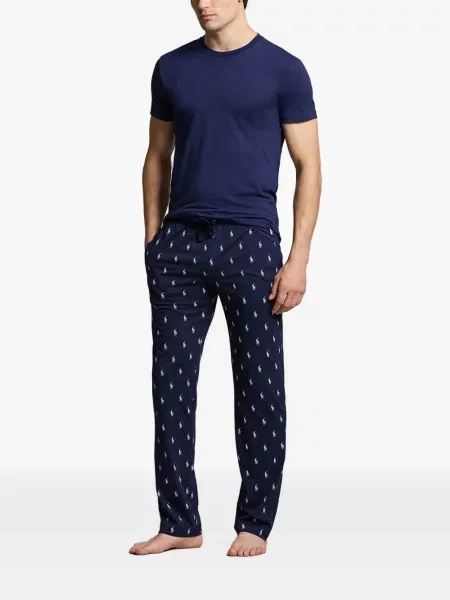 Șosete Polo Ralph Lauren cu model herringbone cu broderie plasă albastru
