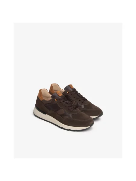 Sneakersy Nerogiardini zamszowe brązowe
