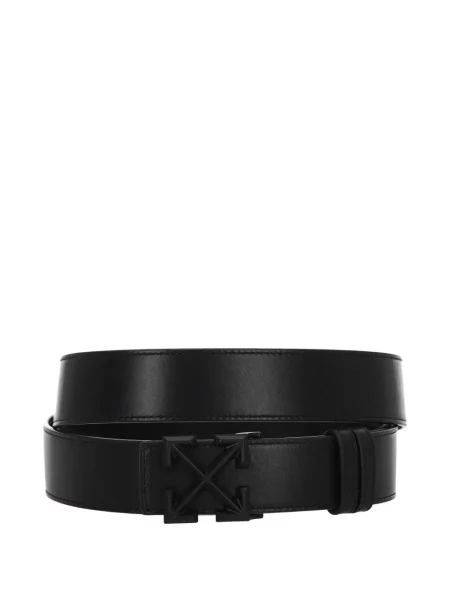 Curea Off-white din piele alb