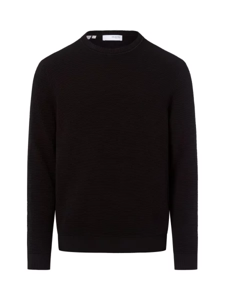 Selected sweter z dzianiny SLHRoss Mężczyźni jednolity M czarny