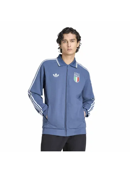 ADIDAS PERFORMANCE Jakna za vježbanje Italy Away Anthem tamno plava / zelena / crvena bijela