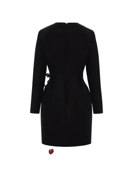 Rochie mini Cristina Savulescu cu aplicații lungă de costum negru