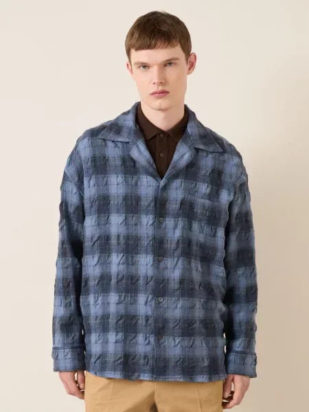 Loewe Košile Comfort Fit tmavě / fialová / tmavě modrá