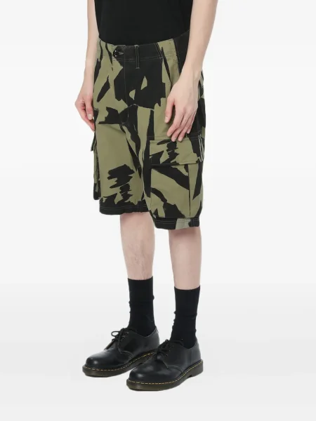 Pantaloni scurți cargo Neighborhood cu imagine negru